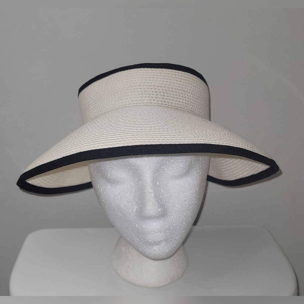 Elegant Cream and Black Women's Sun Hat